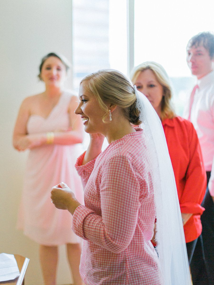 Yellow and Coral North Carolina Garden Wedding via TheELD.com