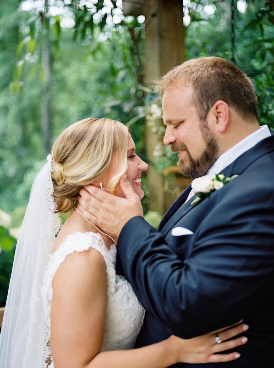 Yellow and Coral North Carolina Garden Wedding via TheELD.com