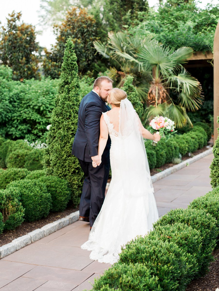 Yellow and Coral North Carolina Garden Wedding via TheELD.com