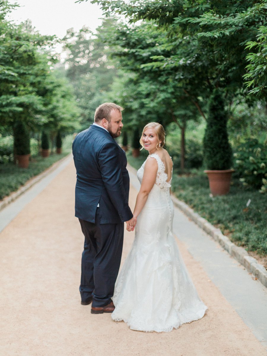 Yellow and Coral North Carolina Garden Wedding via TheELD.com