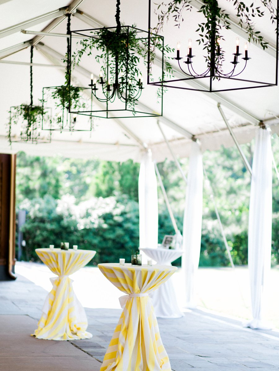 Yellow and Coral North Carolina Garden Wedding via TheELD.com