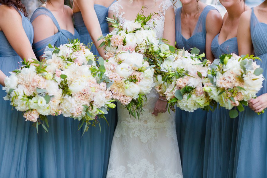 Dusty Blue & Ivory California Vineyard Wedding via TheELD.com