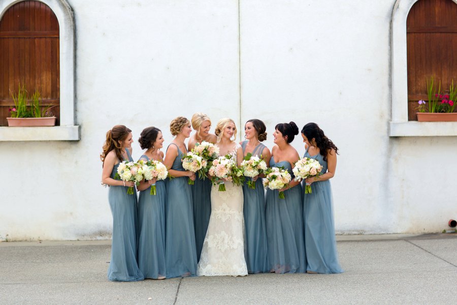 Dusty Blue & Ivory California Vineyard Wedding via TheELD.com