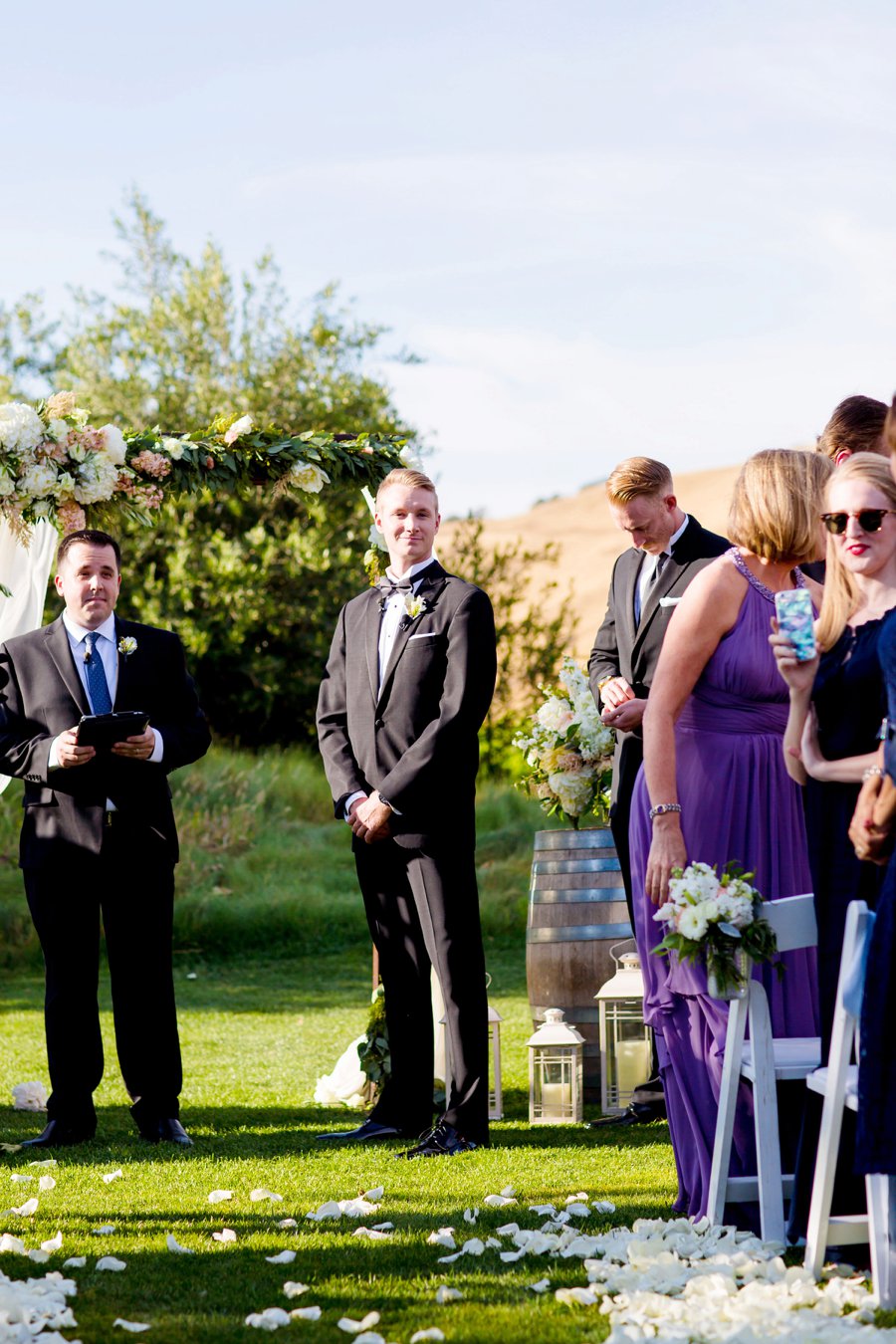 Dusty Blue & Ivory California Vineyard Wedding via TheELD.com