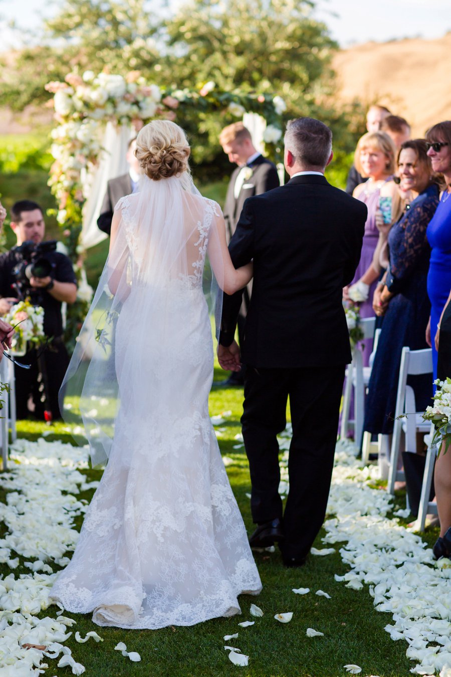 Dusty Blue & Ivory California Vineyard Wedding via TheELD.com