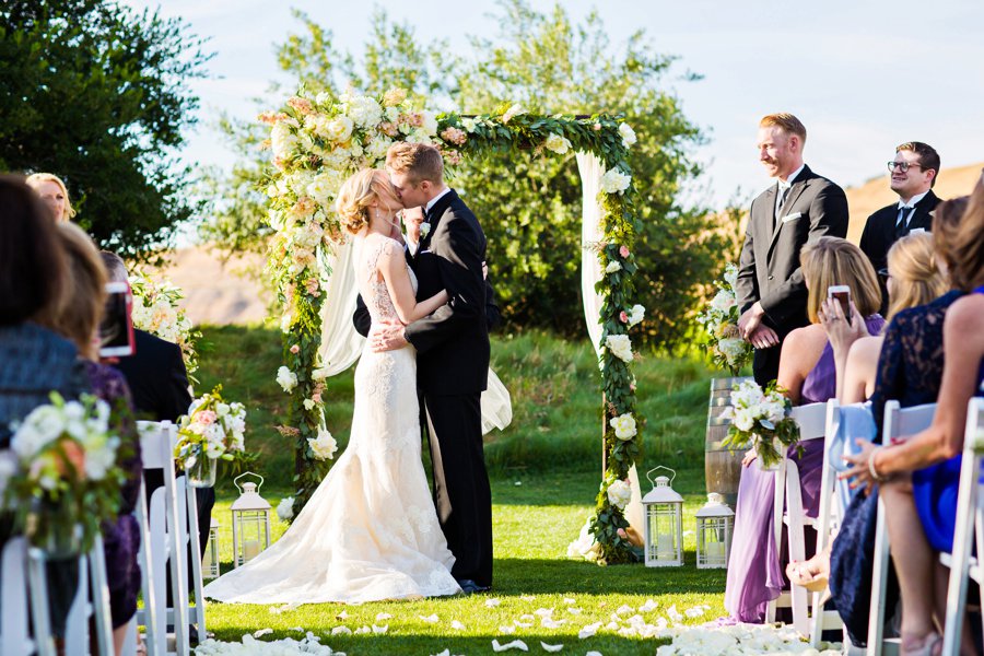 Dusty Blue & Ivory California Vineyard Wedding via TheELD.com