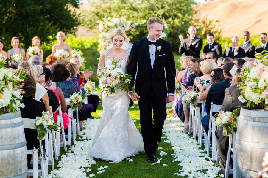 Dusty Blue & Ivory California Vineyard Wedding via TheELD.com