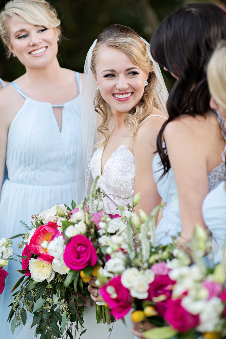 A Pink and Blue Intimate Rustic Florida Wedding via TheELD.com