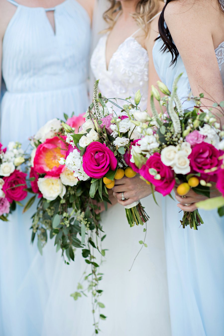 A Pink and Blue Intimate Rustic Florida Wedding via TheELD.com