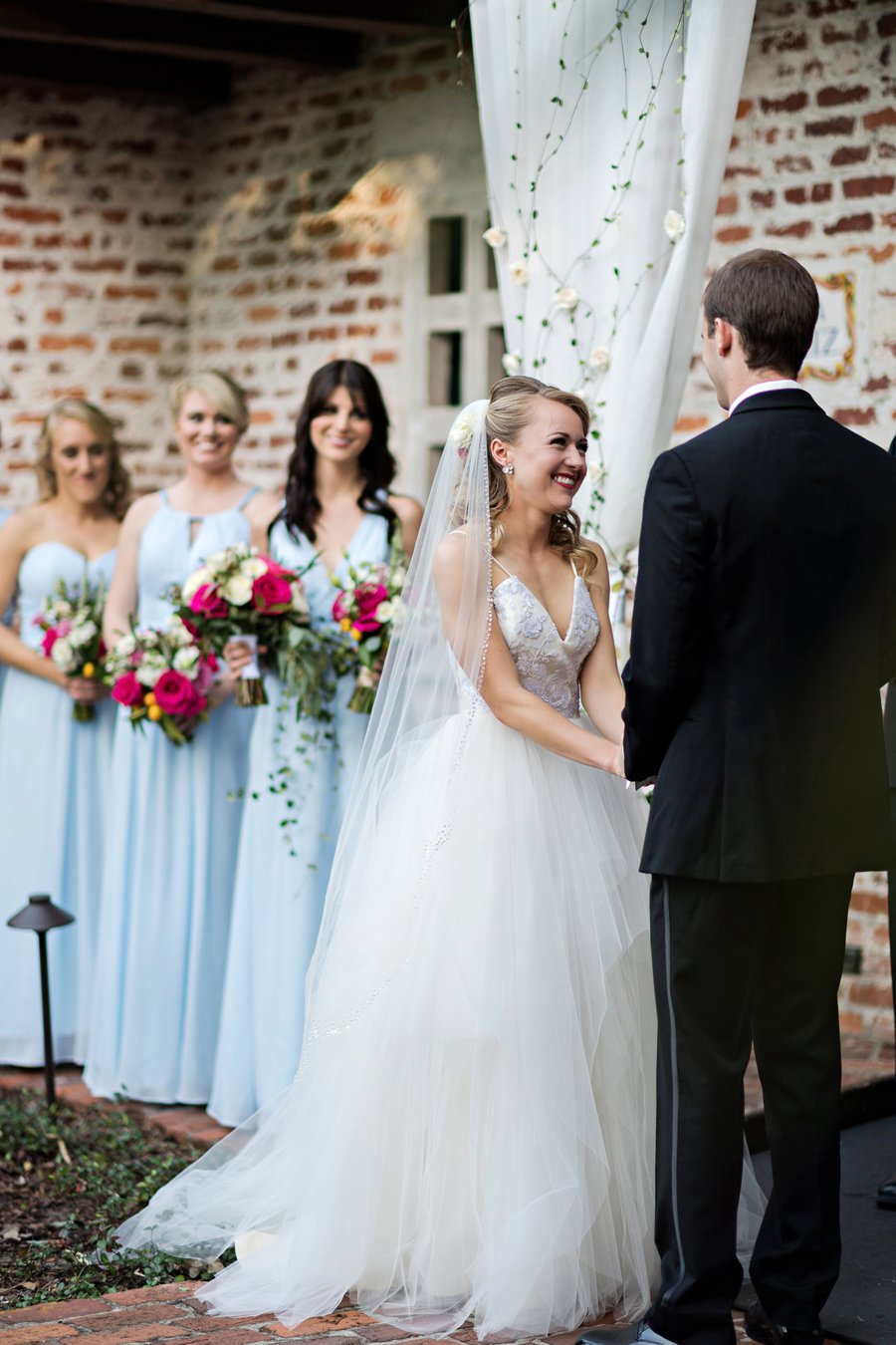 A Pink and Blue Intimate Rustic Florida Wedding via TheELD.com