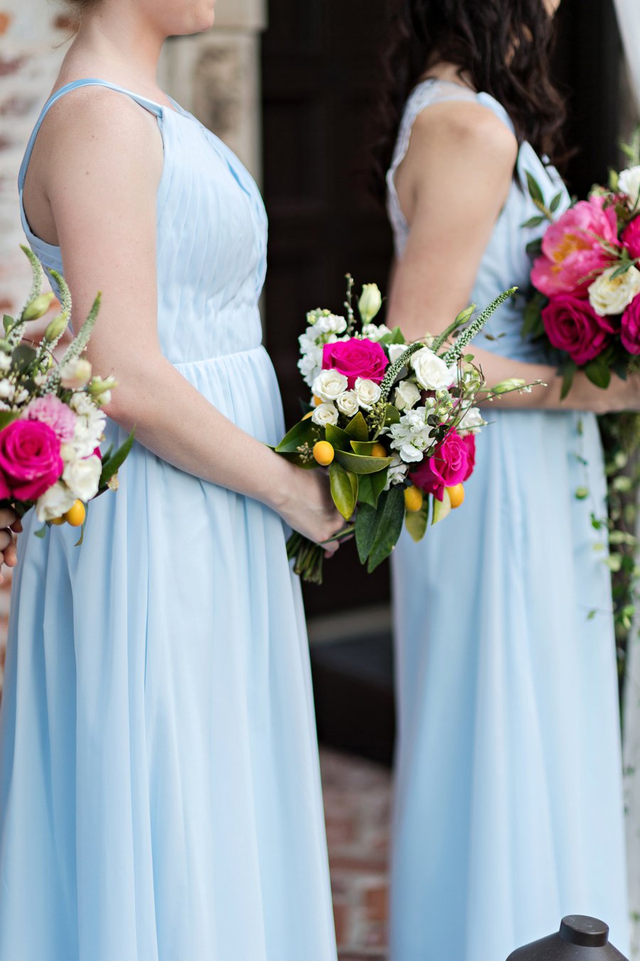 A Pink and Blue Intimate Rustic Florida Wedding via TheELD.com