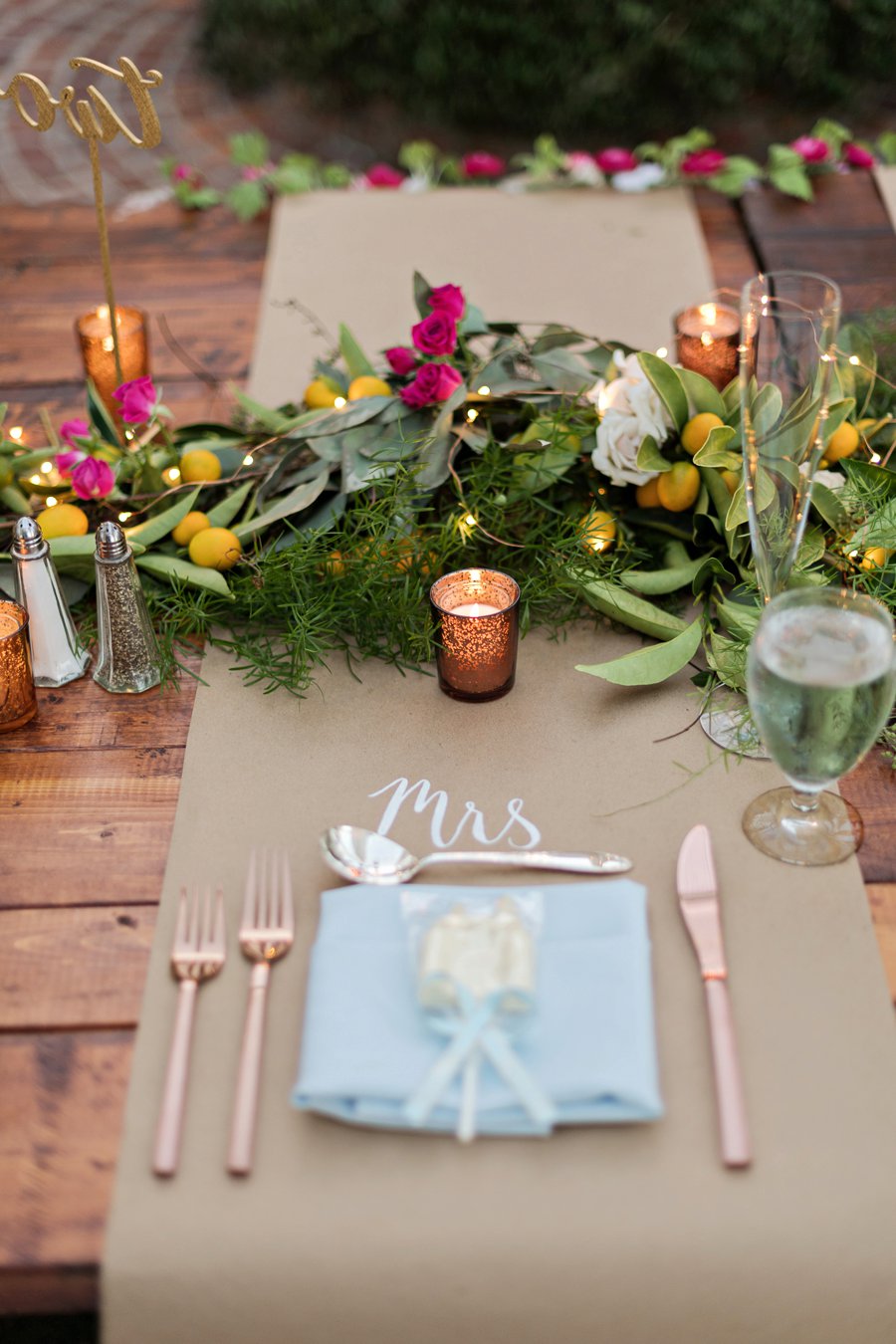 A Pink and Blue Intimate Rustic Florida Wedding via TheELD.com