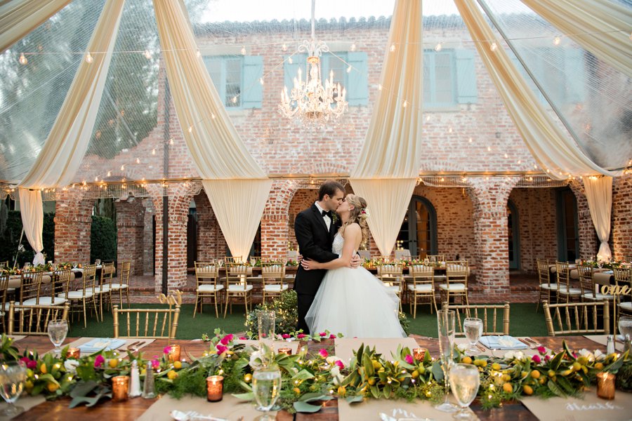 A Pink and Blue Intimate Rustic Florida Wedding via TheELD.com