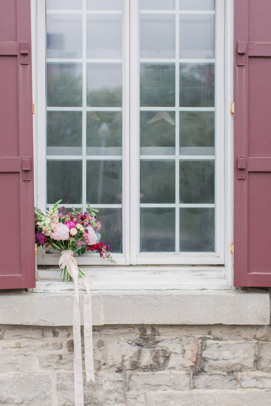 Bright Berry Toned Canadian Brewery Wedding via TheELD.com