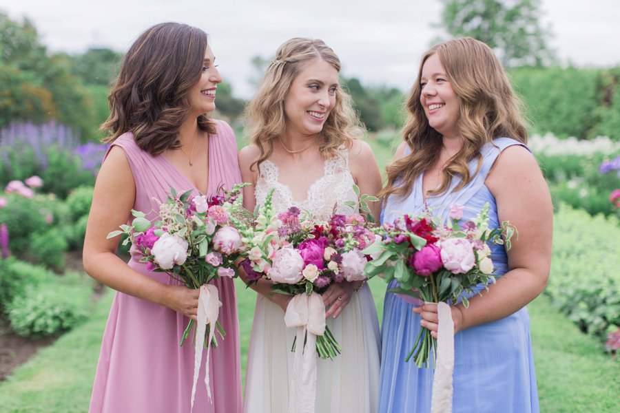 Bright Berry Toned Canadian Brewery Wedding via TheELD.com