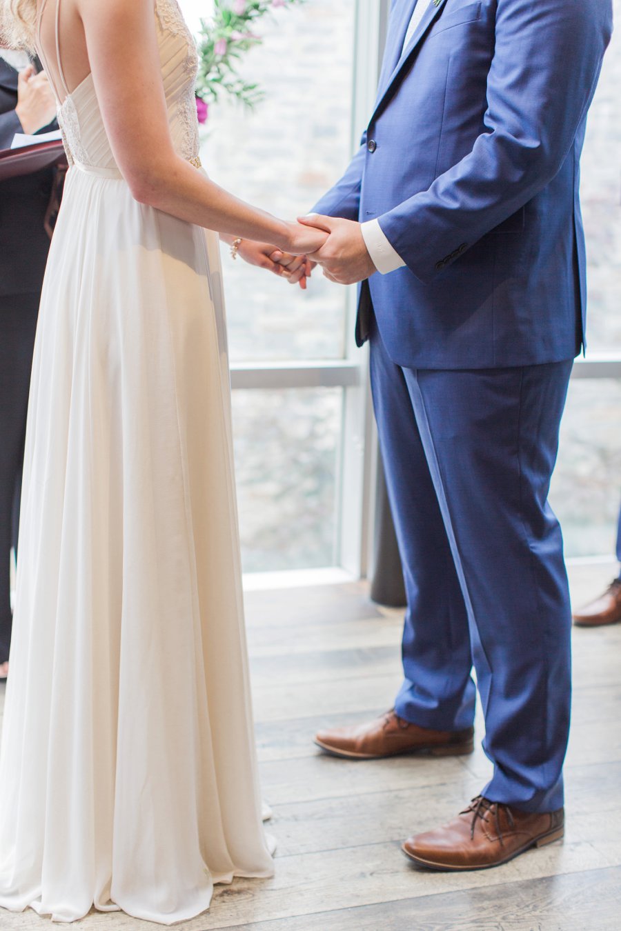 Bright Berry Toned Canadian Brewery Wedding via TheELD.com