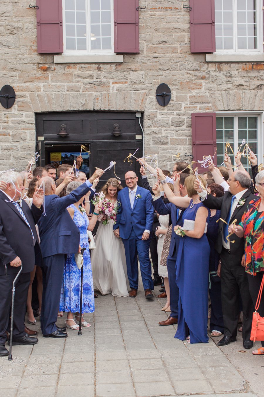 Bright Berry Toned Canadian Brewery Wedding via TheELD.com