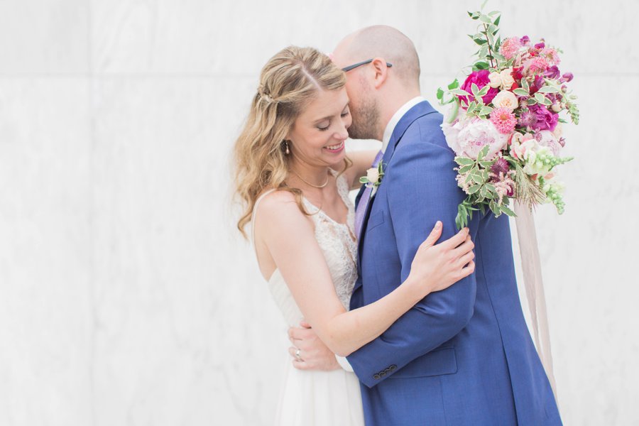 Bright Berry Toned Canadian Brewery Wedding via TheELD.com