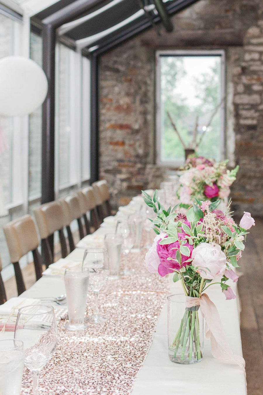 Bright Berry Toned Canadian Brewery Wedding via TheELD.com