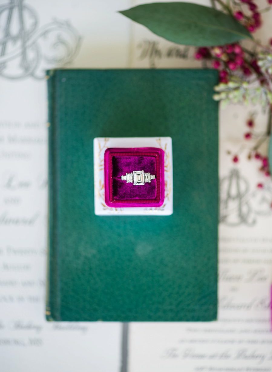 Romantic Red, Pink, and Lavender Mississippi Wedding via TheELD.com