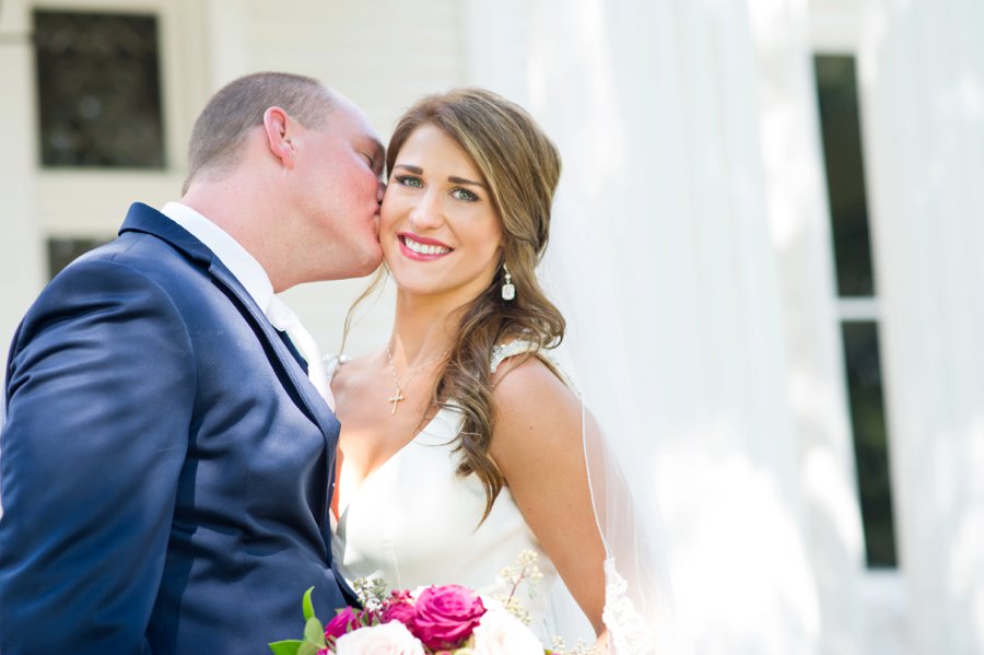 Romantic Red, Pink, and Lavender Mississippi Wedding via TheELD.com