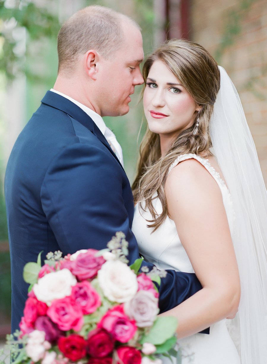 Romantic Red, Pink, and Lavender Mississippi Wedding via TheELD.com