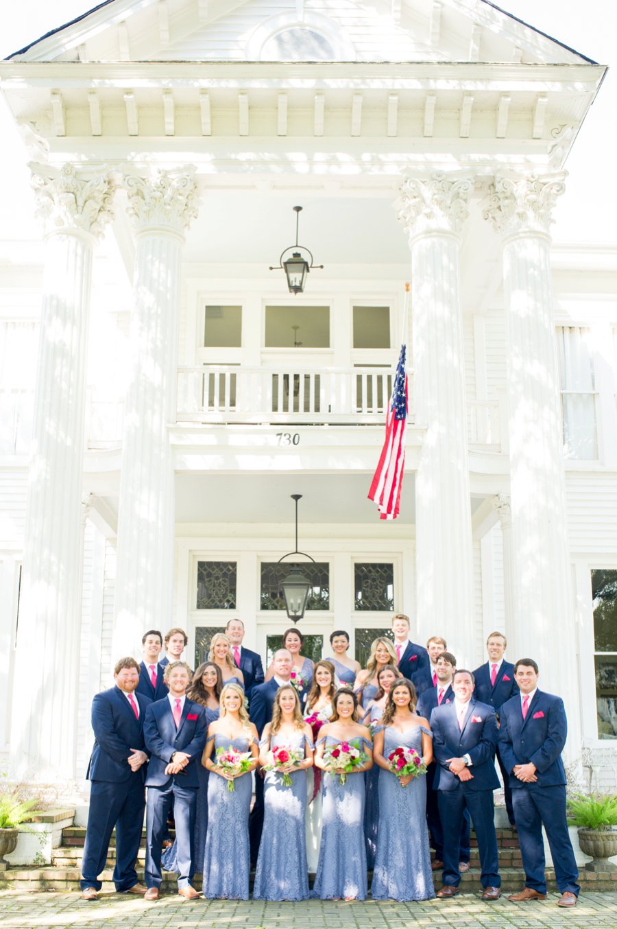 Romantic Red, Pink, and Lavender Mississippi Wedding via TheELD.com