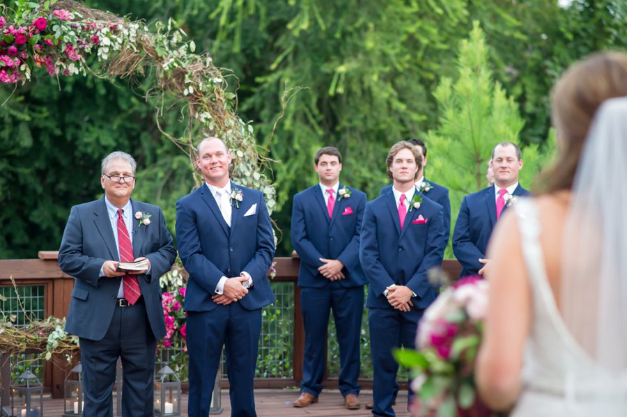 Romantic Red, Pink, and Lavender Mississippi Wedding via TheELD.com