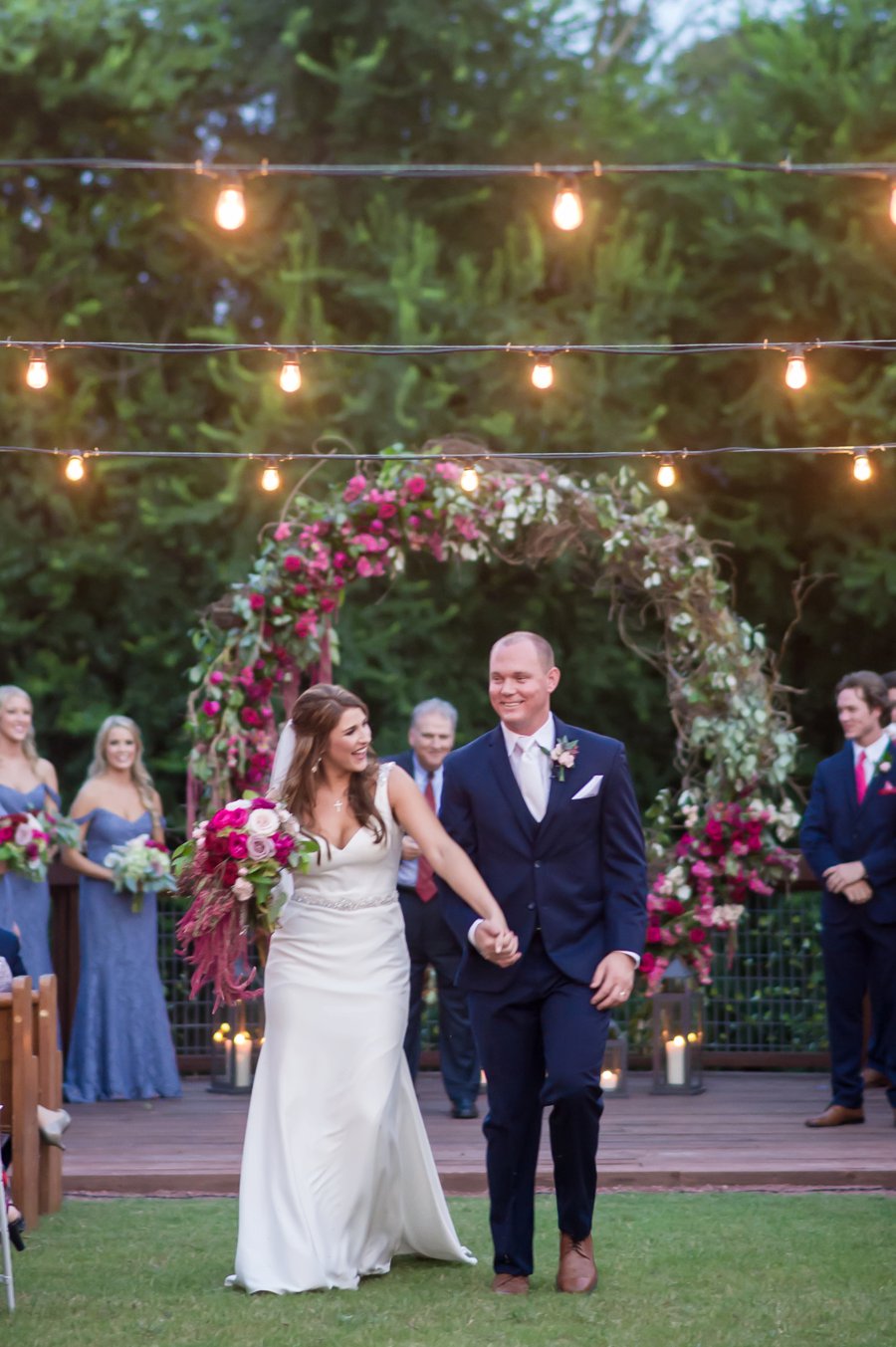 Romantic Red, Pink, and Lavender Mississippi Wedding via TheELD.com