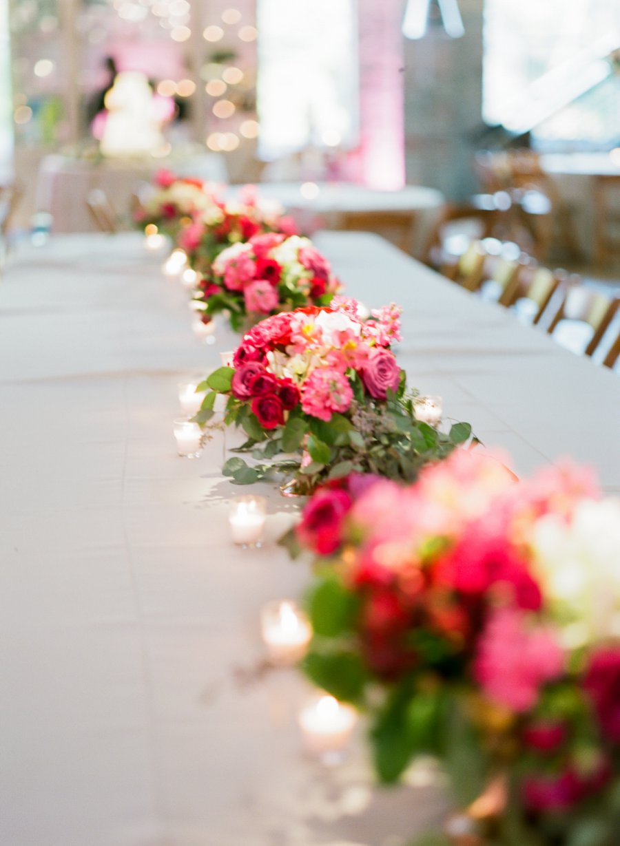 Romantic Red, Pink, and Lavender Mississippi Wedding via TheELD.com