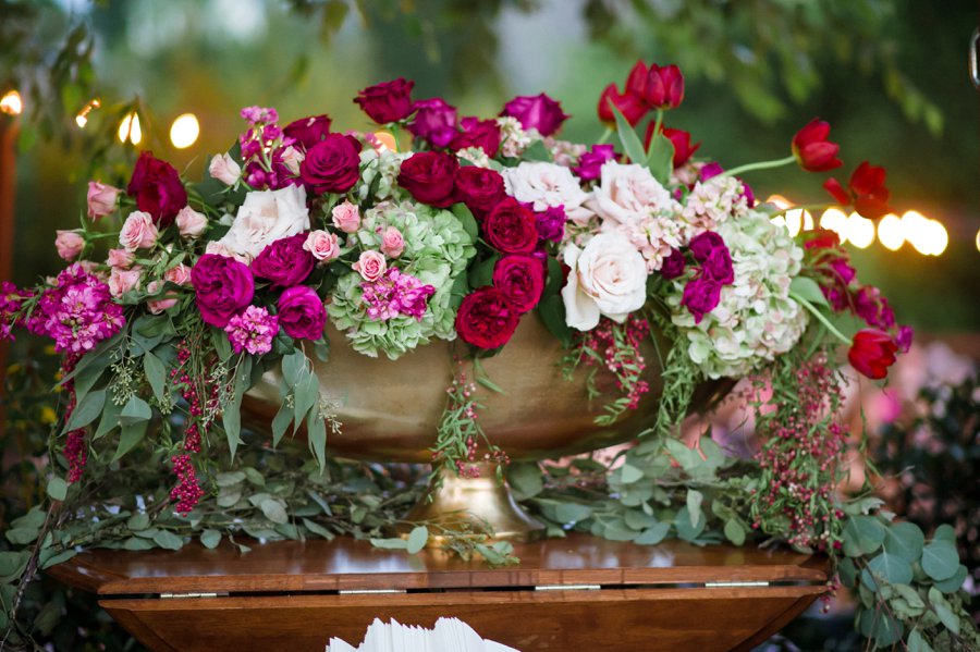 Romantic Red, Pink, and Lavender Mississippi Wedding via TheELD.com