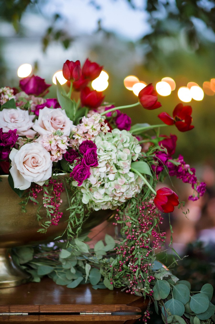 Romantic Red, Pink, and Lavender Mississippi Wedding via TheELD.com