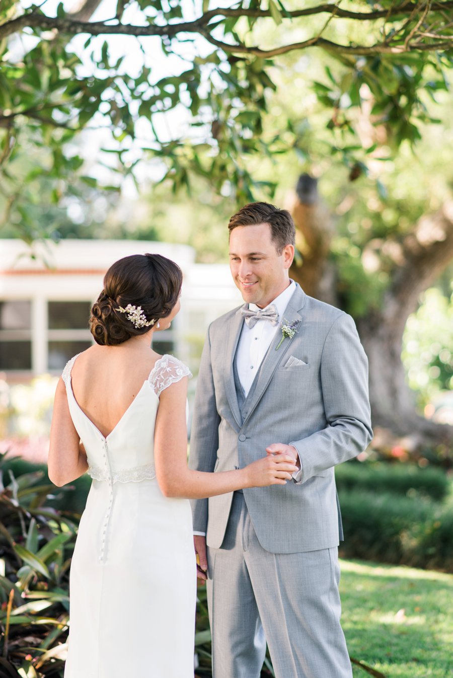 Lavender & Green Vintage Backyard Wedding via TheELD.com