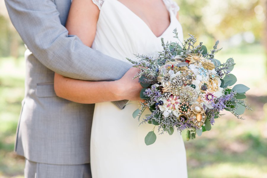 Lavender & Green Vintage Backyard Wedding via TheELD.com