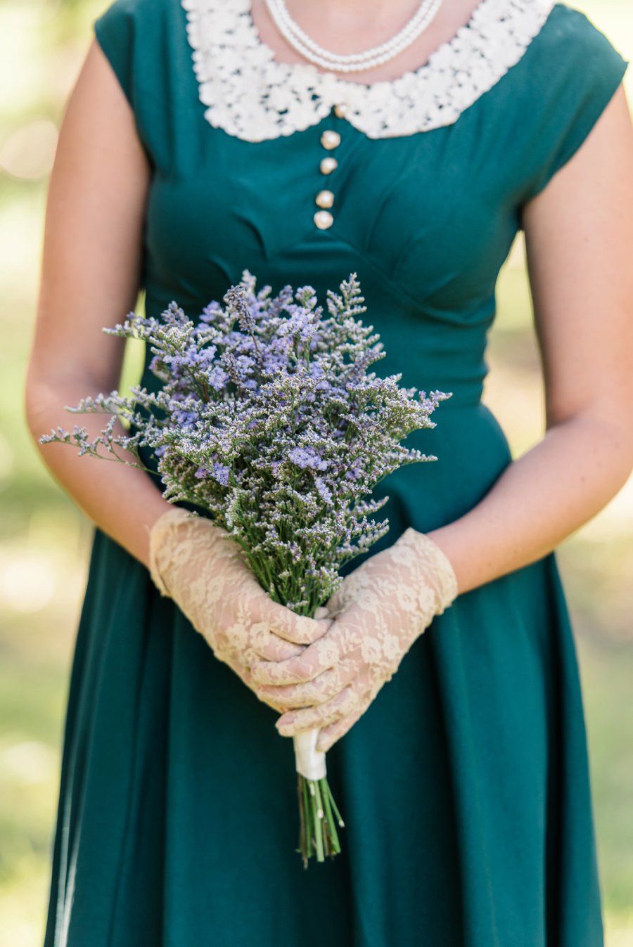 Lavender & Green Vintage Backyard Wedding via TheELD.com