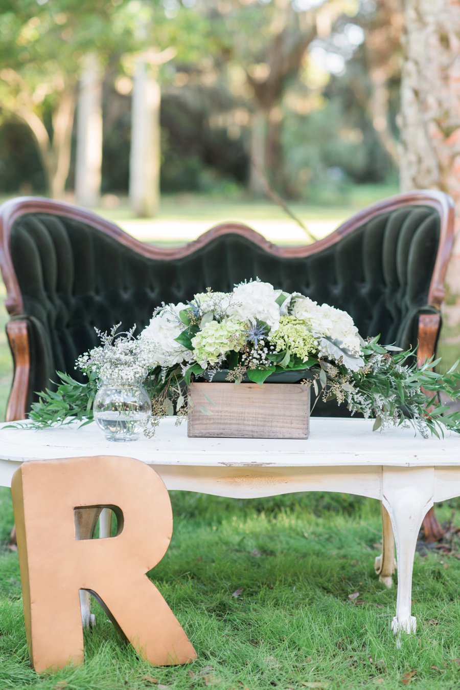 Lavender & Green Vintage Backyard Wedding via TheELD.com