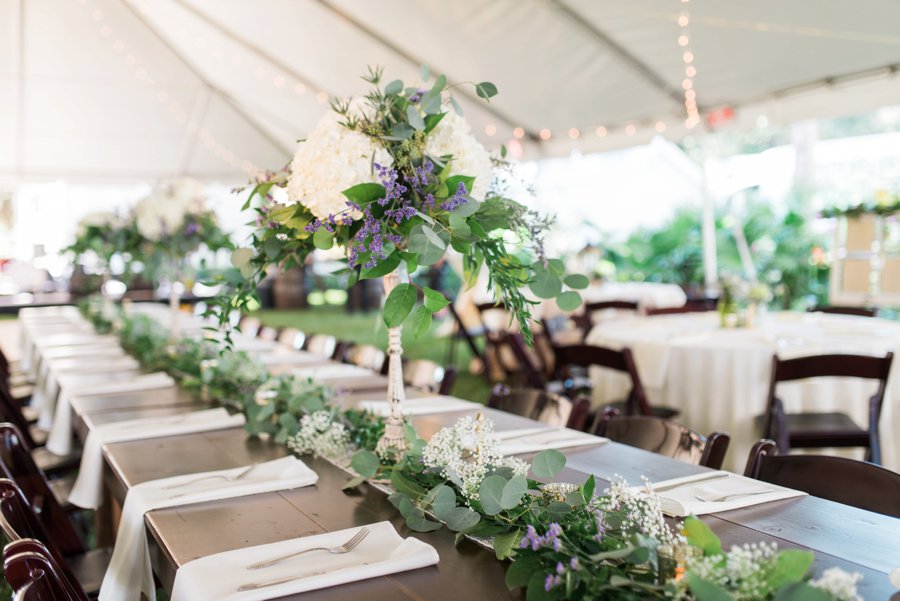 Lavender & Green Vintage Backyard Wedding via TheELD.com