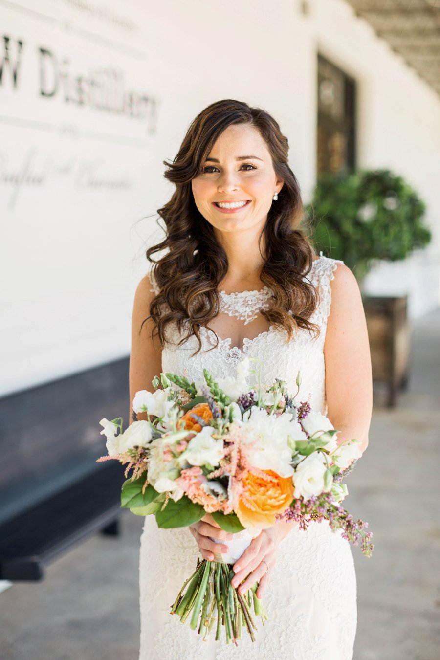 Blush and Green Industrial Atlanta Wedding via TheELD.com