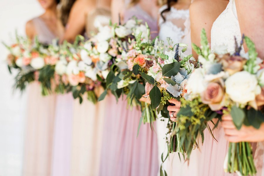 Blush and Green Industrial Atlanta Wedding via TheELD.com