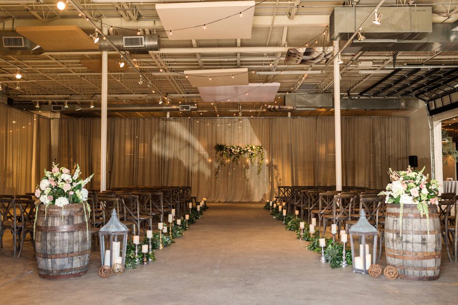 Blush and Green Industrial Atlanta Wedding via TheELD.com