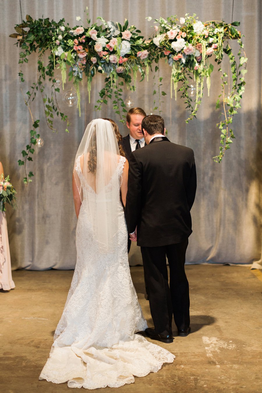 Blush and Green Industrial Atlanta Wedding via TheELD.com