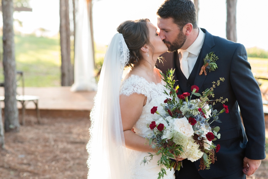 A Navy & Red Rustic Central Florida Wedding via TheELD.com