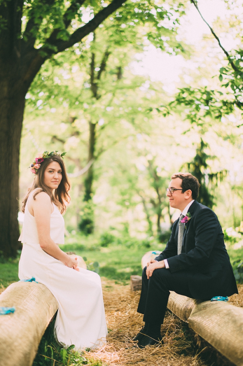 A Colorful Backyard Bohemian Wedding via TheELD.com