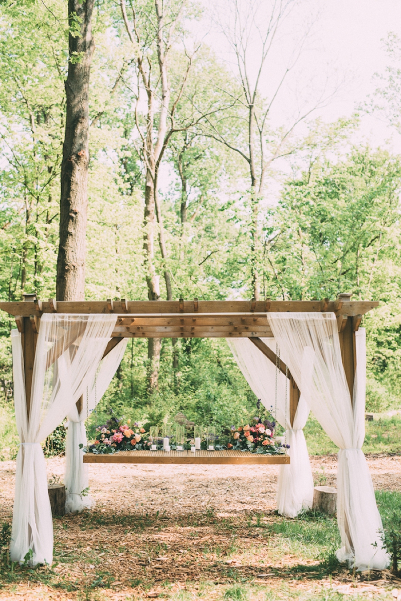 A Colorful Backyard Bohemian Wedding via TheELD.com