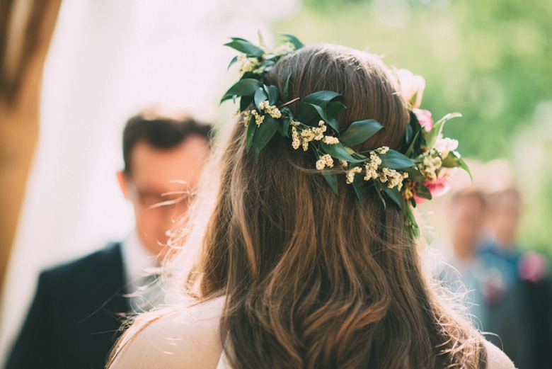 A Colorful Backyard Bohemian Wedding via TheELD.com