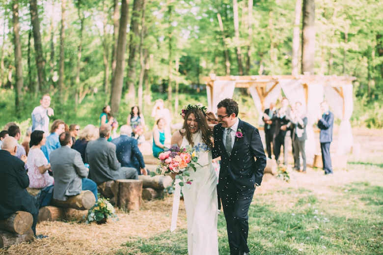 A Colorful Backyard Bohemian Wedding via TheELD.com