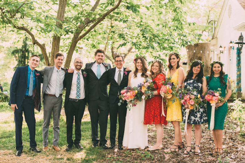 A Colorful Backyard Bohemian Wedding via TheELD.com