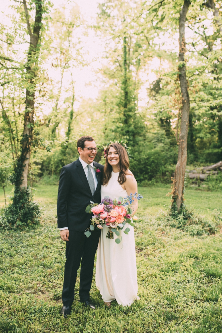 A Colorful Backyard Bohemian Wedding via TheELD.com