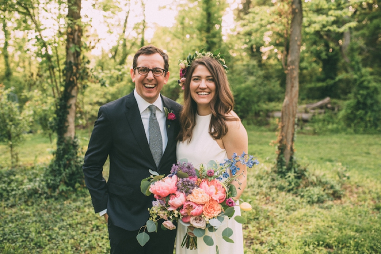 A Colorful Backyard Bohemian Wedding via TheELD.com