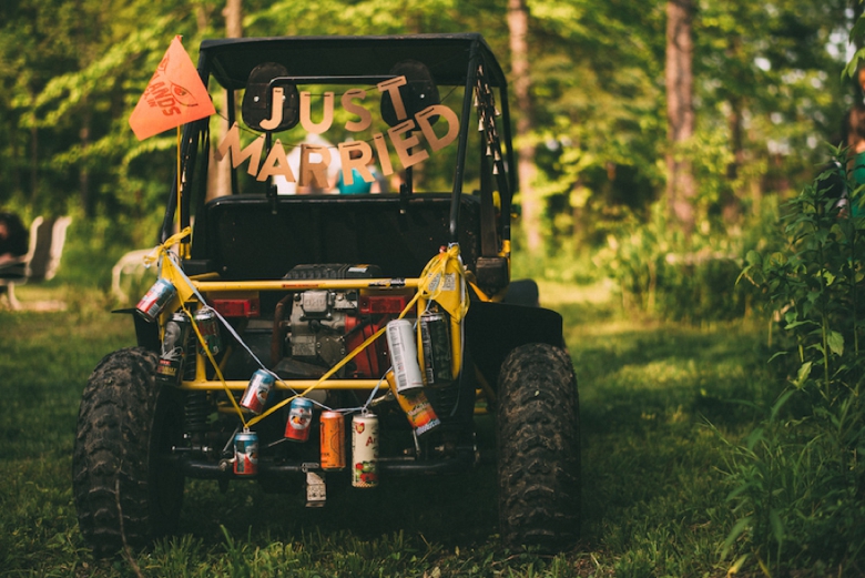 A Colorful Backyard Bohemian Wedding via TheELD.com